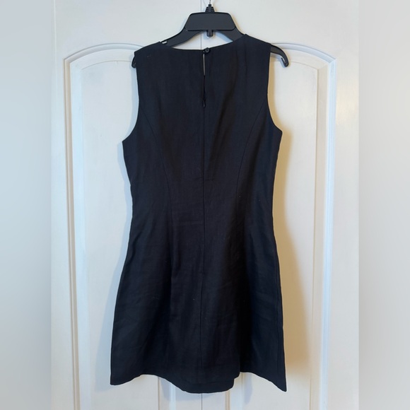 Reformation Citron Linen Dress Black Size 4 - Picture 6 of 6
